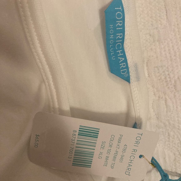 New with tags Tori Richard Pima cotton T-shirt with 3/4 sleeves - Picture 4 of 4